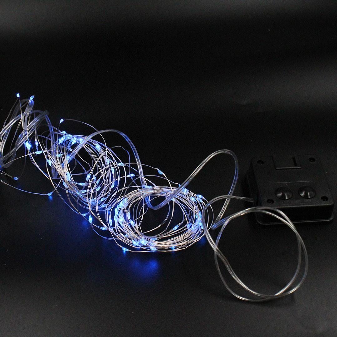 Гирлянда линейная Xmas 100 Led 10 м с солнечной панелью Синий (1634105111)