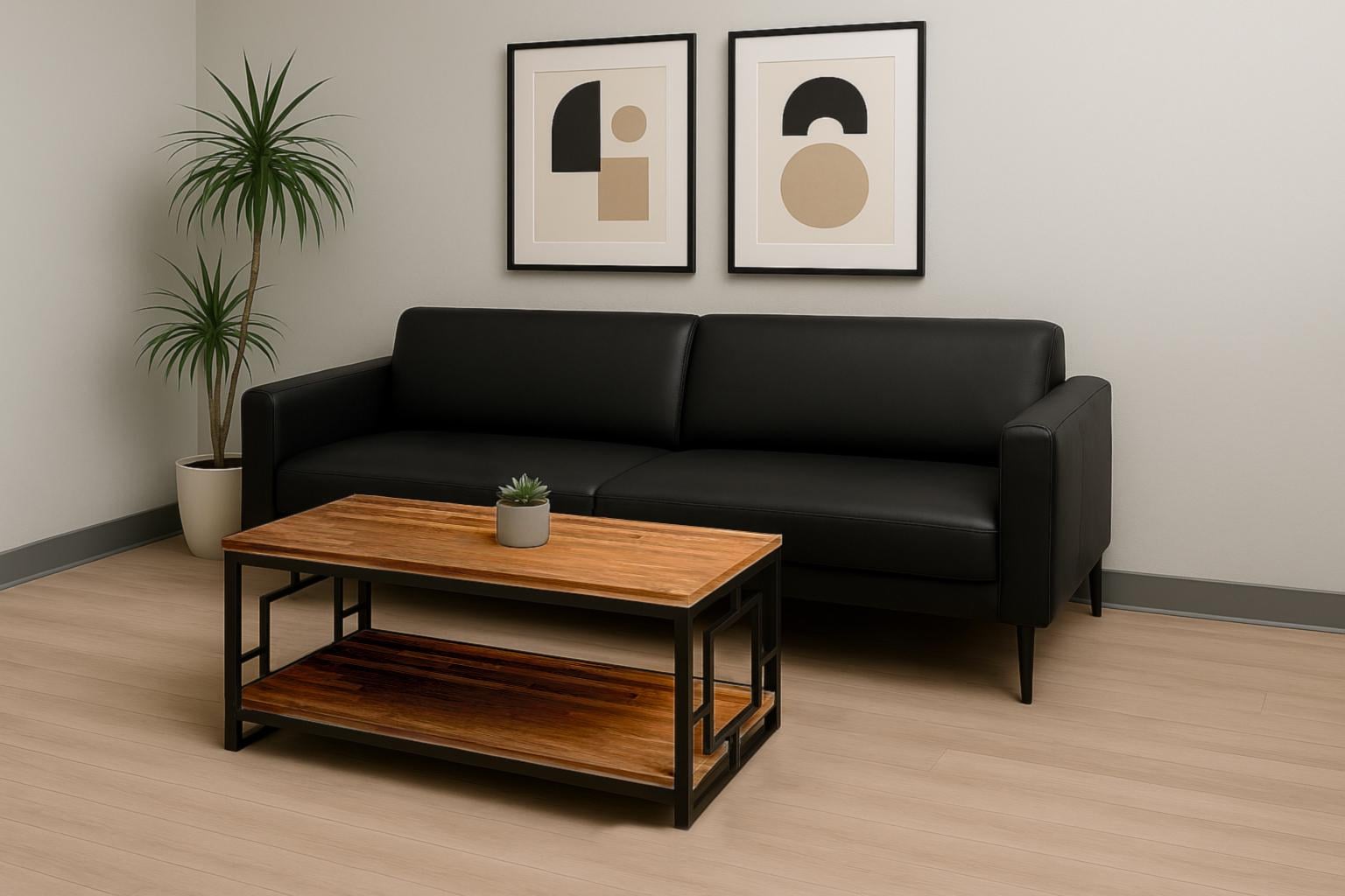 Журнальный столик ТОБІ ШО ЛофтВуд/G1 из ясеня 500х1200х600 мм Орех