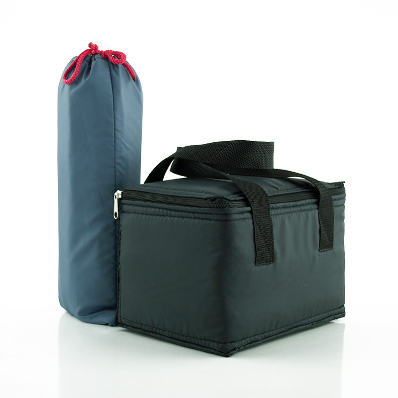 Комплект сумок Light House ланч бэг 5,5 л и чехол для бутылки 1,5 л Черный/Серый