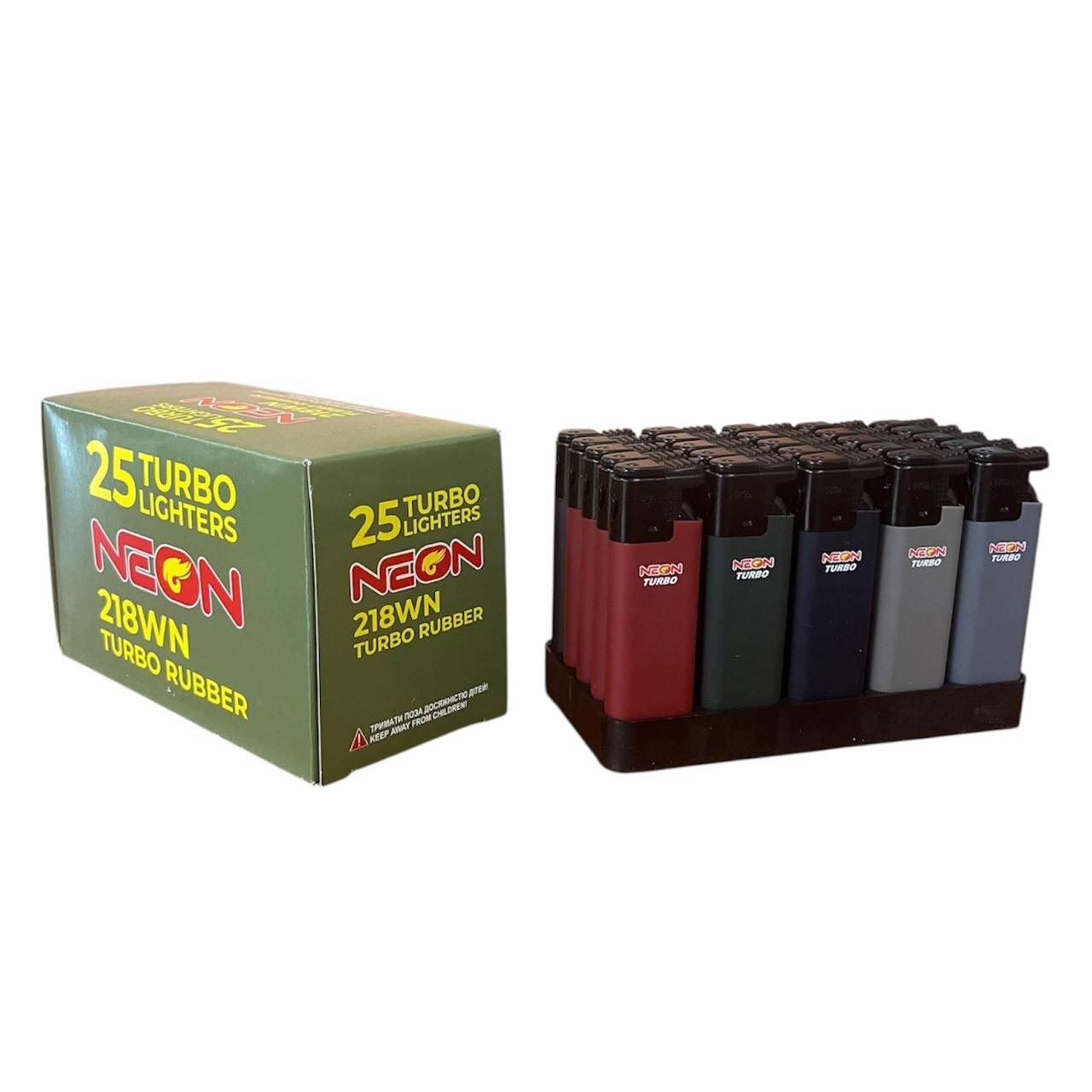 Запальничка багаторазова NEON-218WN Turbo 25 шт. (00000006677)
