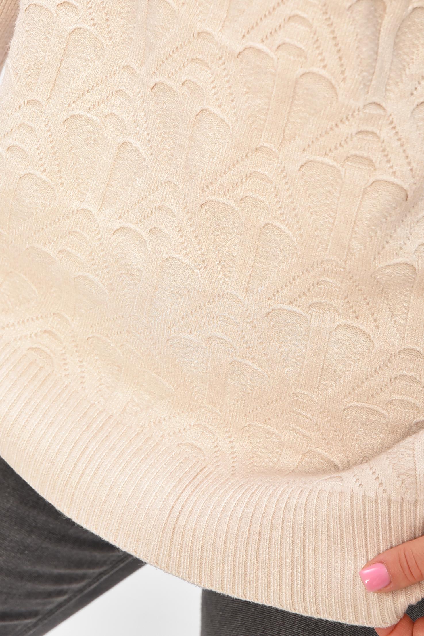 Светр жіночий 206580 однотонний L-XL Світло-бежевий (206580_!335337_46-48) - фото 4 Светр жіночий 206580 однотонний L-XL Світло-бежевий (206580_!335337_46-48) - фото 4