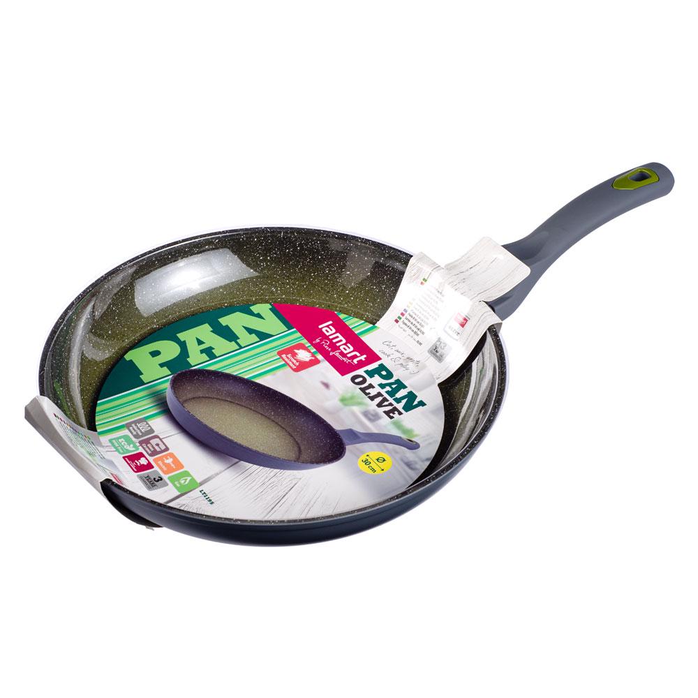 Сковородка Lamart Olive LT1195 30 см (112896) - фото 2 Сковородка Lamart Olive LT1195 30 см (112896) - фото 2