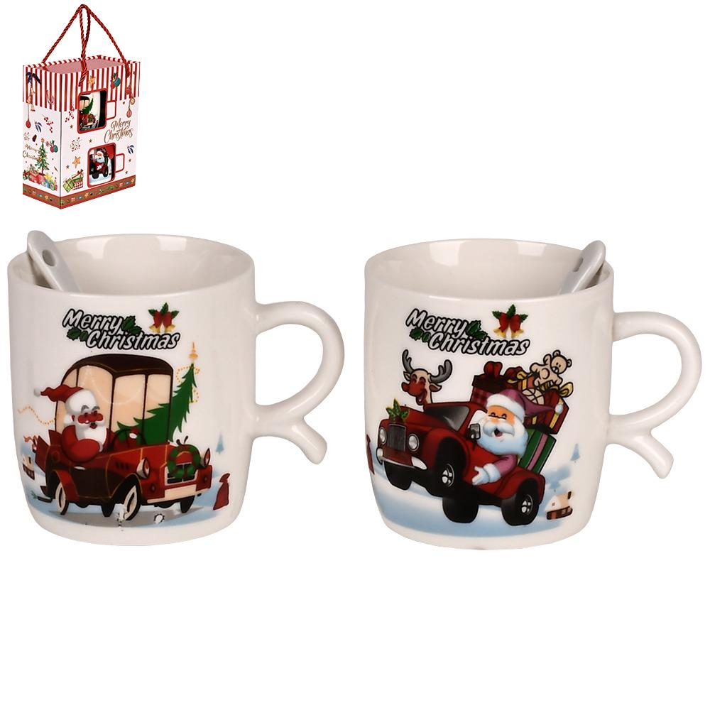 Чайный набор новогодний R34138 Happy Christmas 4 пр. 200 мл 2Чашки с ложками