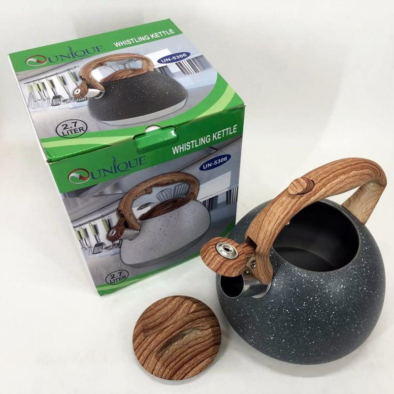 Чайник Unique UN-5306 со свистком 2,7 л Dark gray (tf5930) - фото 8 Чайник Unique UN-5306 со свистком 2,7 л Dark gray (tf5930) - фото 8
