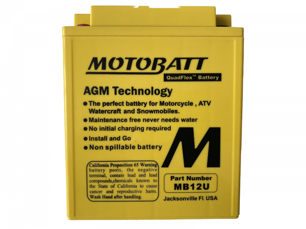 Акумулятор MOTOBATT MB12U AGM 12V 15Ah 170 A вага 4,4 кг 135x80x161мм