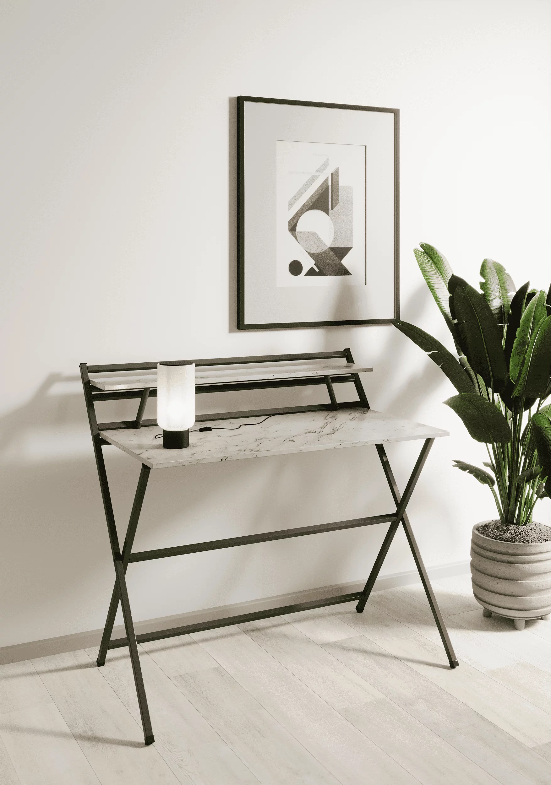 Компьютерный стол раскладной Comfort Мрамор (com_005)