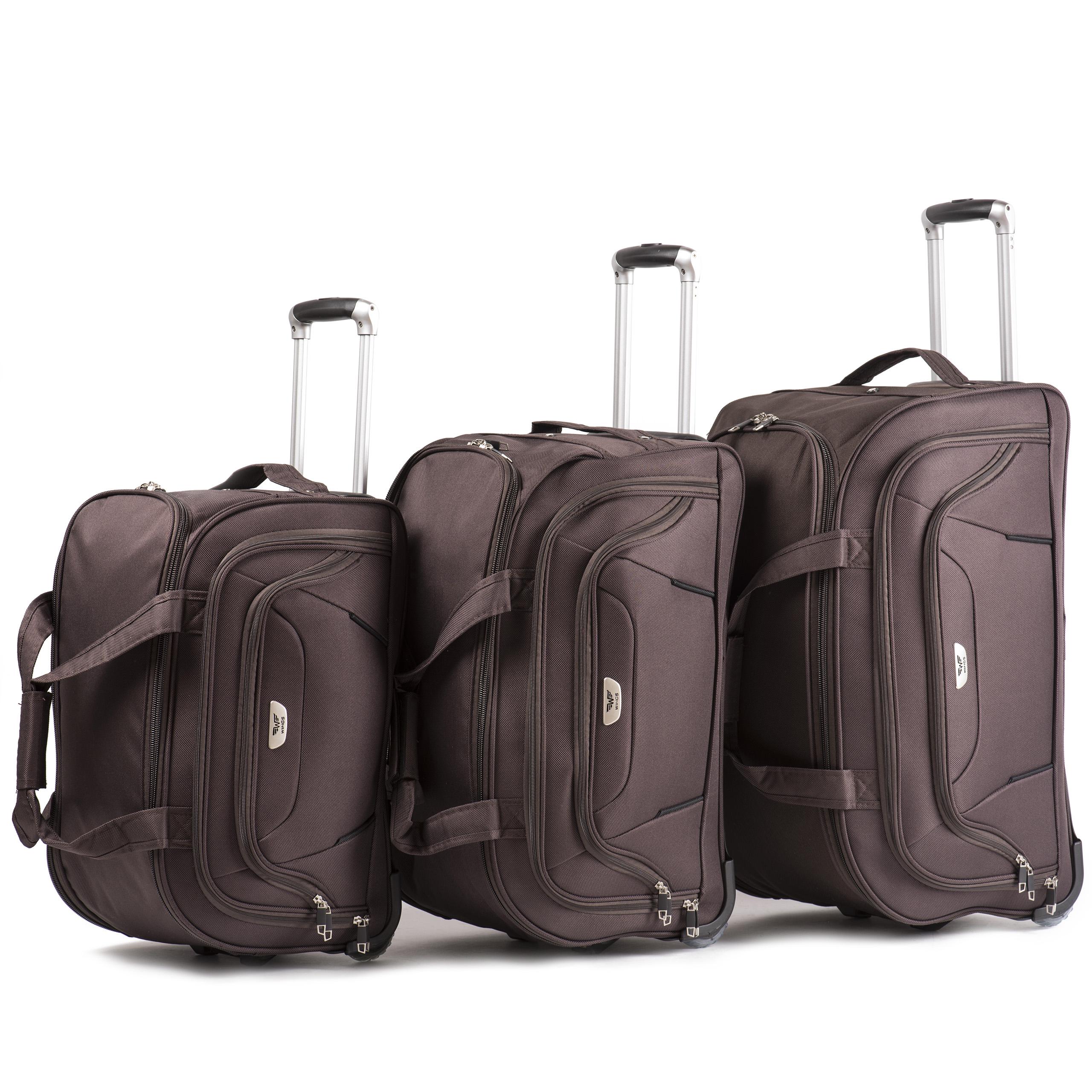 Сумка дорожня Wings c1055 50 л на 2 колесах Коричневий (10228289) - фото 5 Сумка дорожня Wings c1055 50 л на 2 колесах Коричневий (10228289) - фото 5