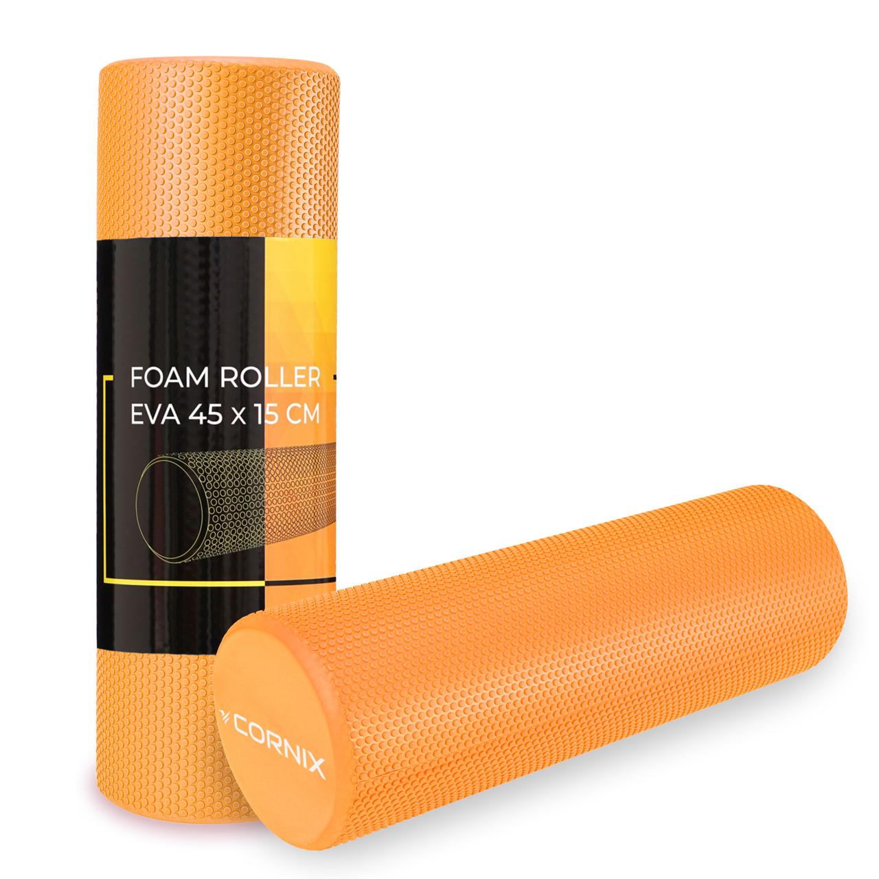Масажний ролик Cornix EVA+ 45х15 см Orange (XR-0302) - фото 5