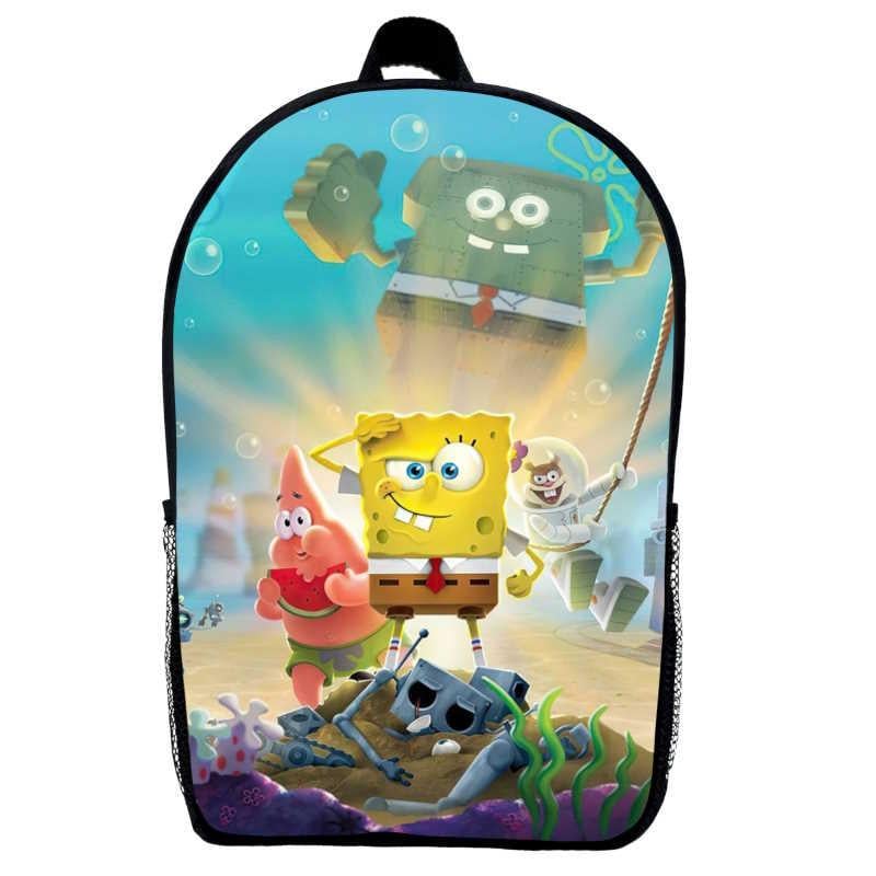 Школьный рюкзак детский SB 010 с принтом Спанч Боб 29х21х9 см 5 л Черный (2191659912)