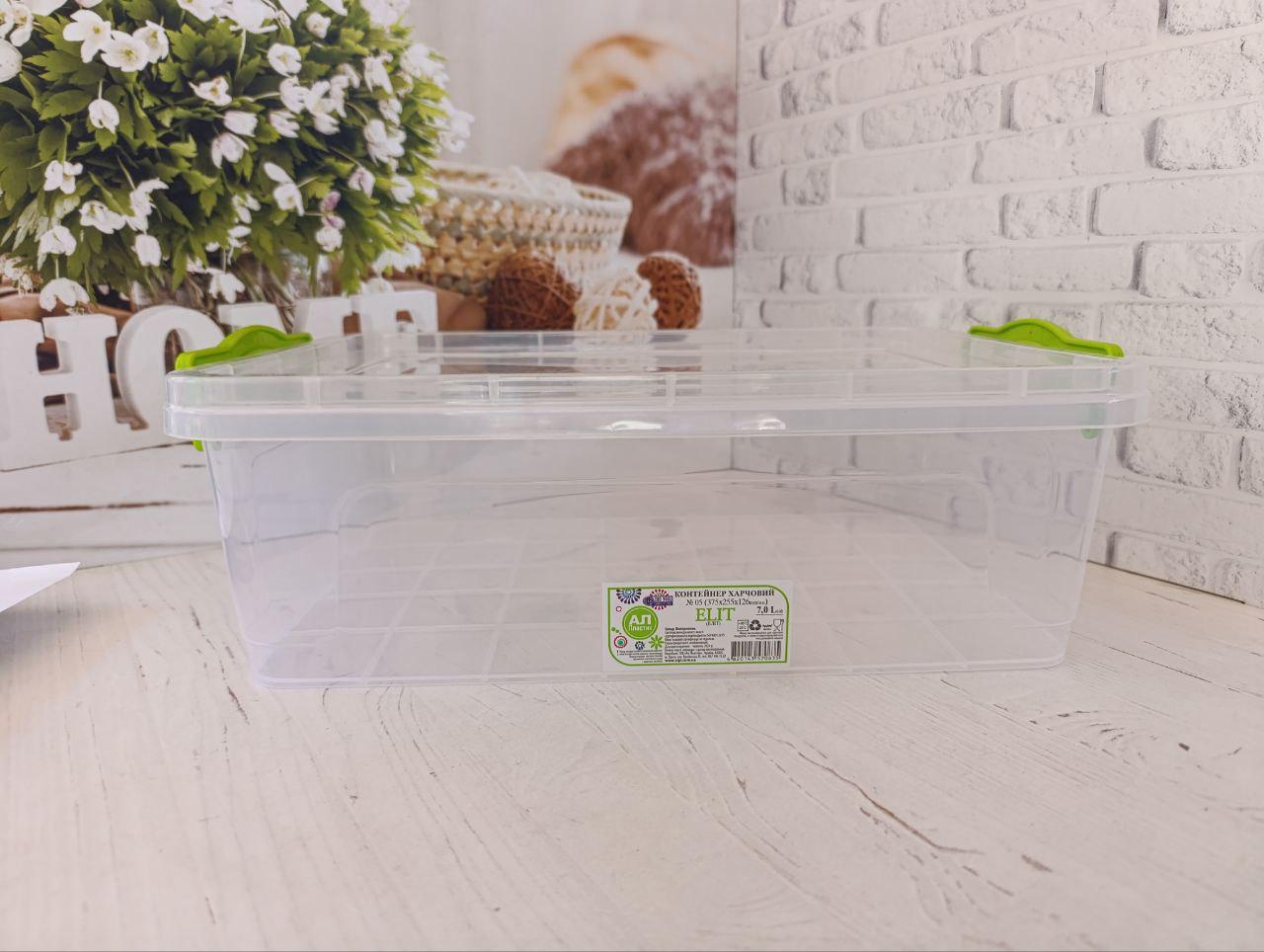 Контейнер для хранения Ал-пластик Lux 5 полипропилен 7 л 37,5х25,5х12,5 см Прозрачный (MAP-70835)