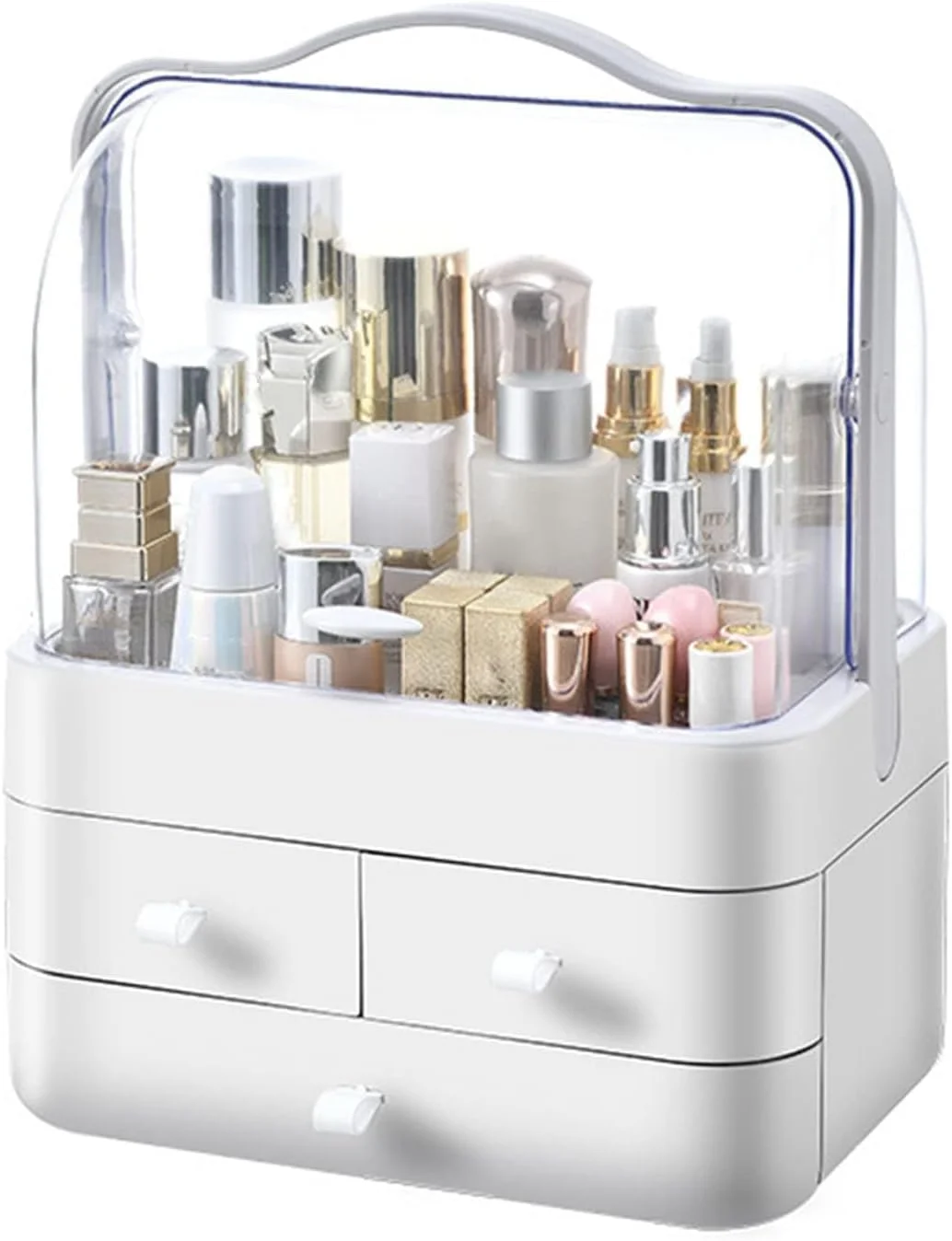 Органайзер для косметики Cosmetic Box GW-880 с выдвижными ящиками Белый (opt-104934)
