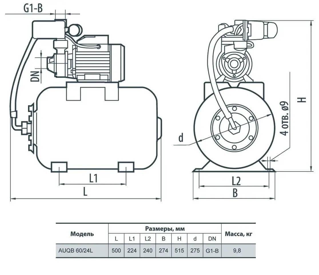 Насосна станція Rudes AUQB 60/24L Hmax 35 м Qmax 37 л/хв 370 Вт бак 24 л - фото 3 Насосна станція Rudes AUQB 60/24L Hmax 35 м Qmax 37 л/хв 370 Вт бак 24 л - фото 3