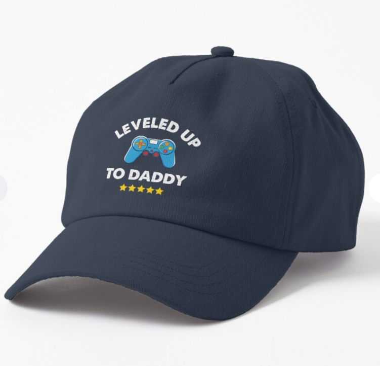 Кепка унисекс Malfini Leveled up to daddy Темно-синий (ПАПА39К3)