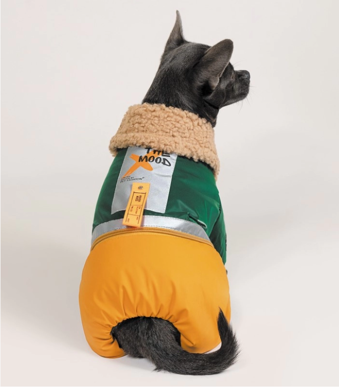 Костюм для собаки Pet Fashion JOY зимовий Зелений/Помаранчевий - фото 2