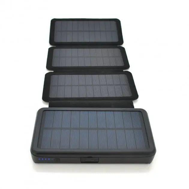 Повербанк HY-2101B 20000 5V 1A 20000 mAh 2х USB с фонарем и солнечной панелью (opt-13436)