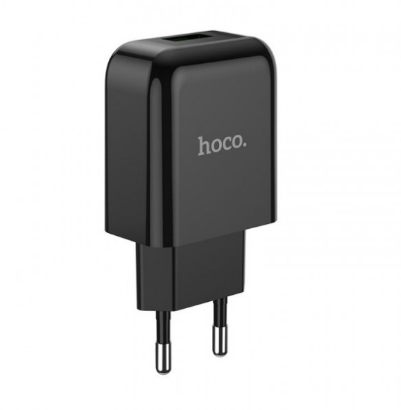 Адаптер Hoco Vigour N2 1 USB 2,1 A Чорний (23b33e32)