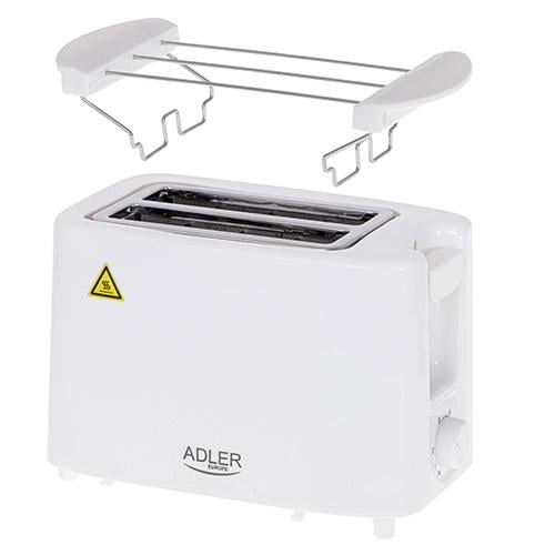 Тостер с решеткой для булочек Adler AD 3223 900W White (5d717d10)