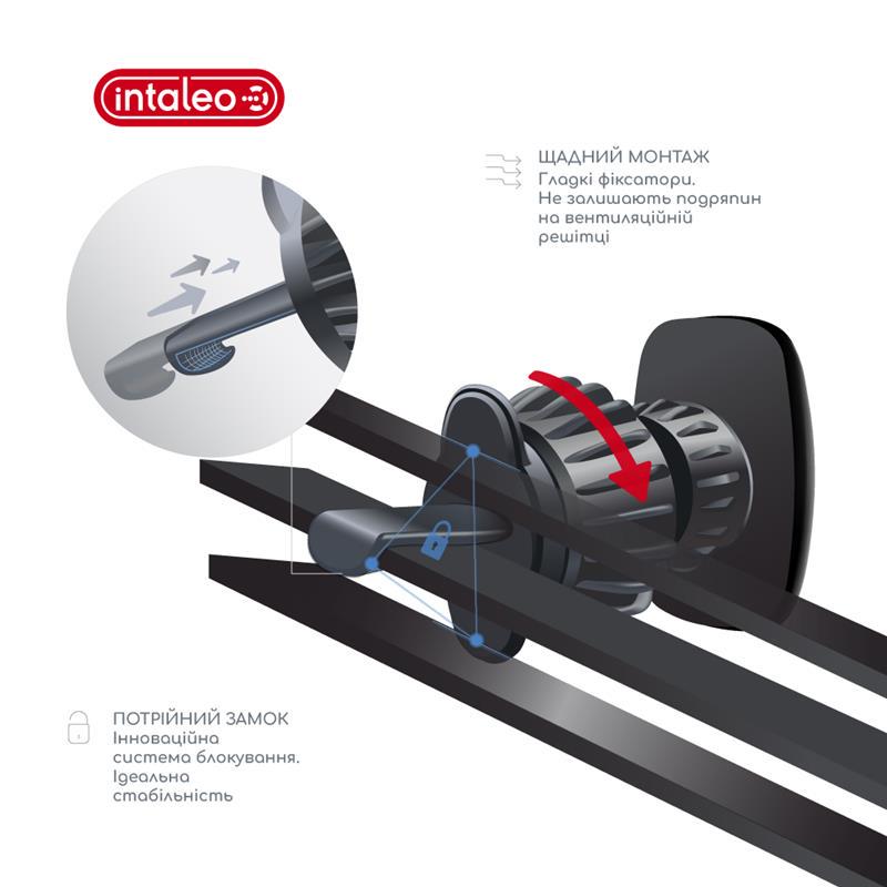 Держатель автомобильный Intaleo CM05GG 6xN52 магнитный на дефлектор Black (1283126576003) - фото 4 Держатель автомобильный Intaleo CM05GG 6xN52 магнитный на дефлектор Black (1283126576003) - фото 4