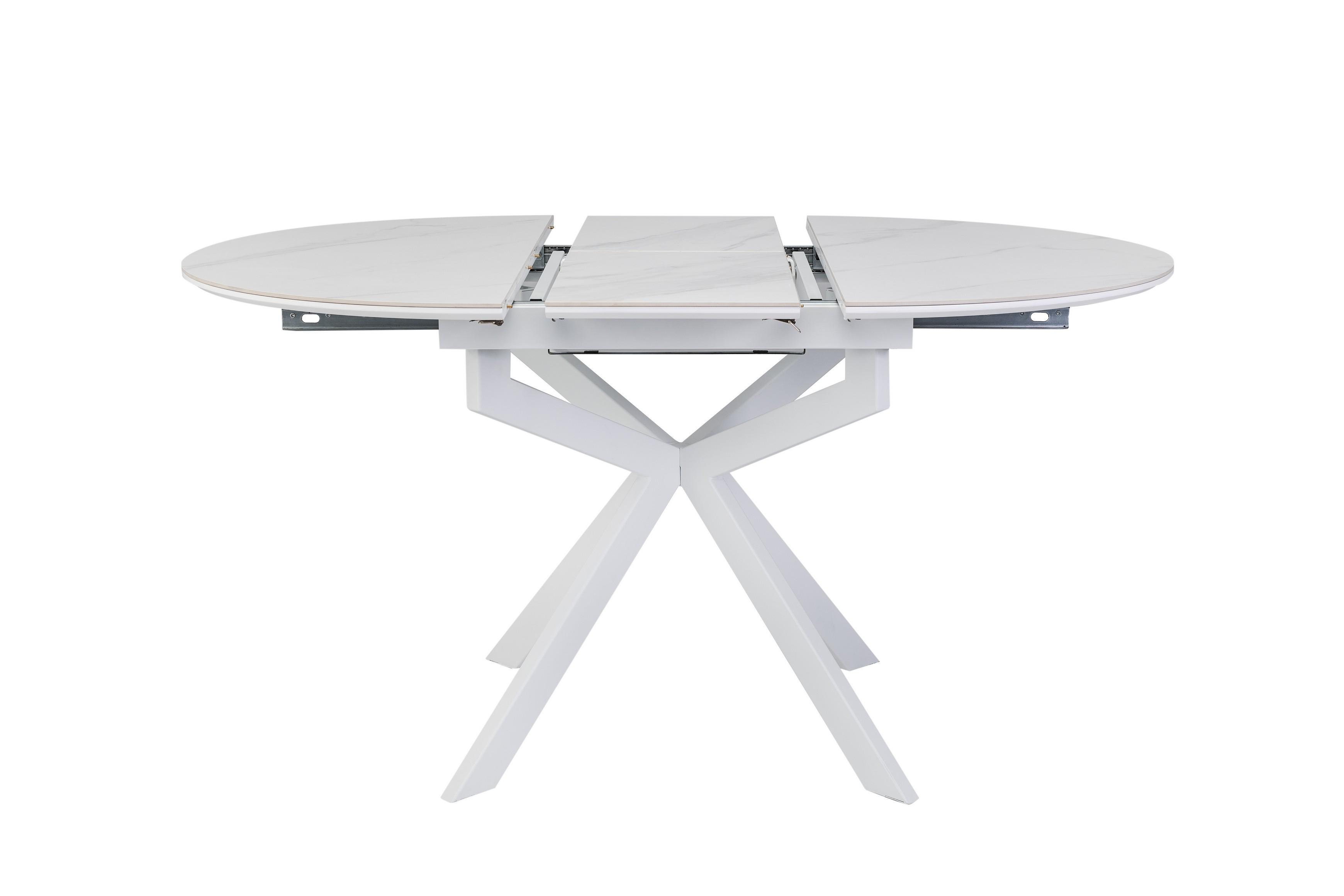 Обідній стіл круглий Vetro Mebel Офелія 1050/1380/760 мм Калакатта крістал/Білий (TML-1250) - фото 5 Обідній стіл круглий Vetro Mebel Офелія 1050/1380/760 мм Калакатта крістал/Білий (TML-1250) - фото 5