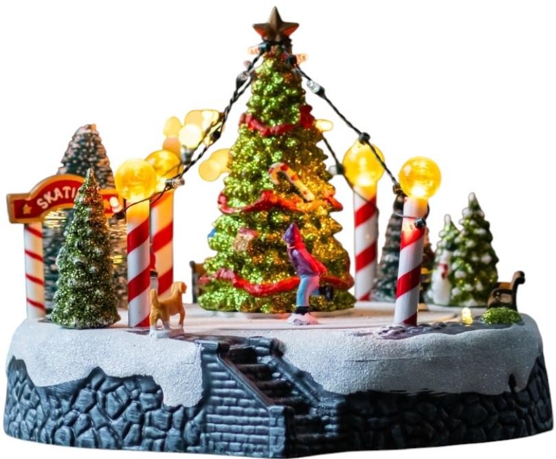 Карусель новогодняя с подсветкой и музыкой Центральная елка LightZone (17564)