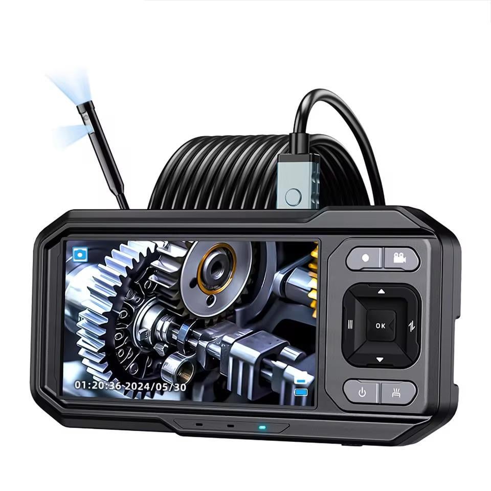 Эндоскоп индустриальный GVDA ES02-2 с цветным дисплеем 4,5" 1080P 2 камеры IP67 водозащита (ART-15802)