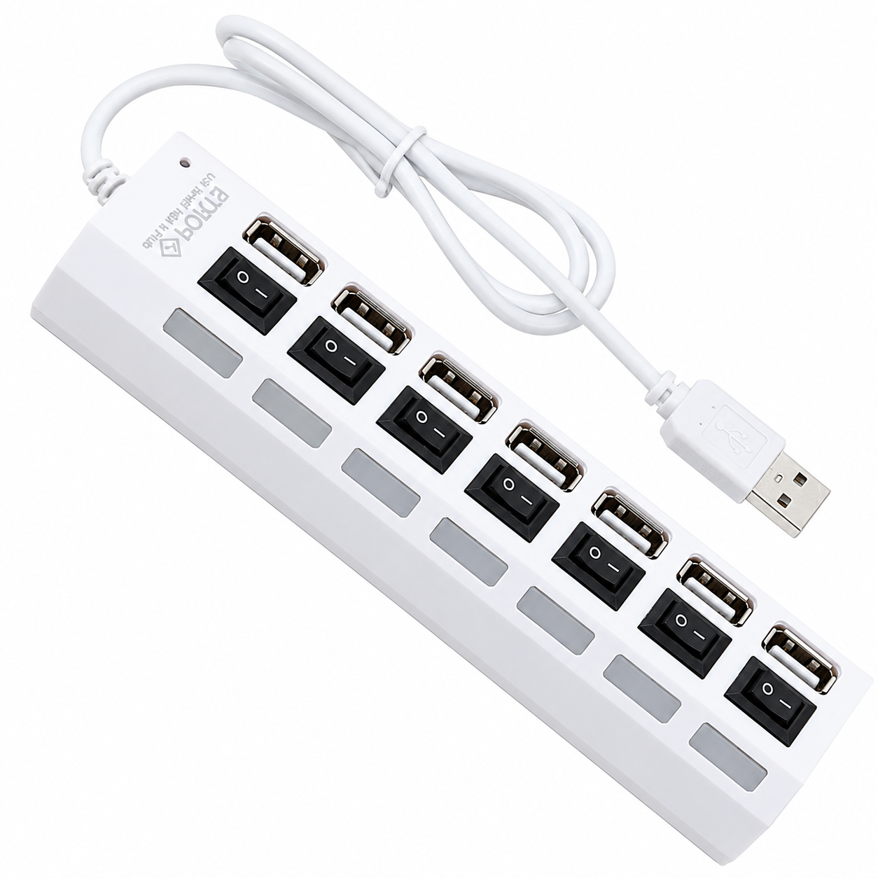 Хаб на 7 портів Usb 2.0 із вимикачами (1000-796-01)