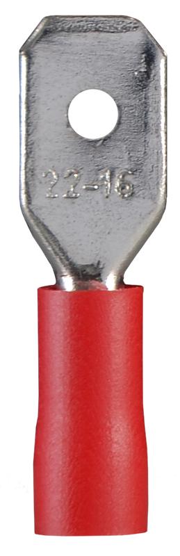 Наконечник изолированный вилка АСКО-Укрем MDD 1,25-250 0,5-1,5 мм2 6,3х0,4 мм 1 шт. Красный (A0060020011)