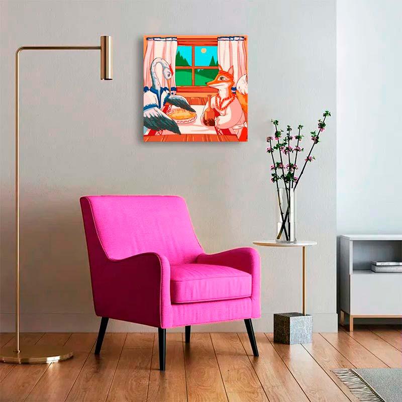 ᐉ Картина за номерами ART CRAFT Лисичка та журавель 40х40 см
