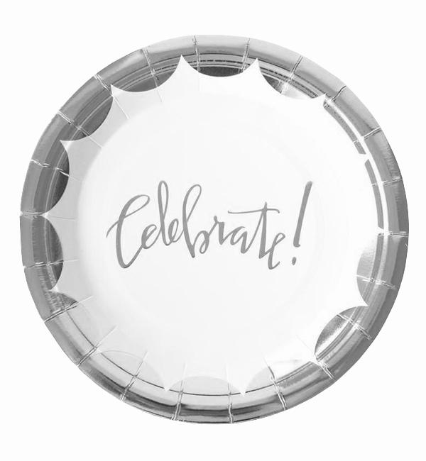 Одноразовые бумажные тарелки Celebrate silver 10 шт. 18 см Одноразовые бумажные тарелки Celebrate silver 10 шт. 18 см