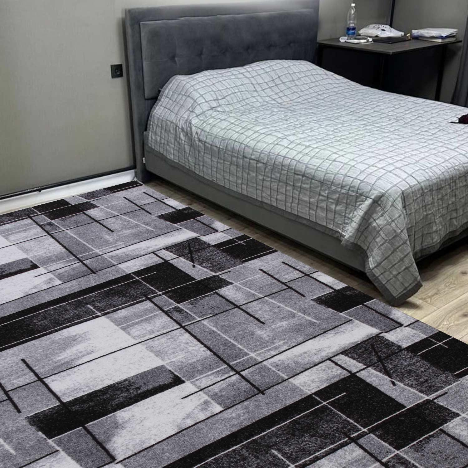 Килим безворсовий на повстяній основі DAKARIA Print Run Скло-p8 2x2 м Сірий (00-00023313) - фото 2 Килим безворсовий на повстяній основі DAKARIA Print Run Скло-p8 2x2 м Сірий (00-00023313) - фото 2