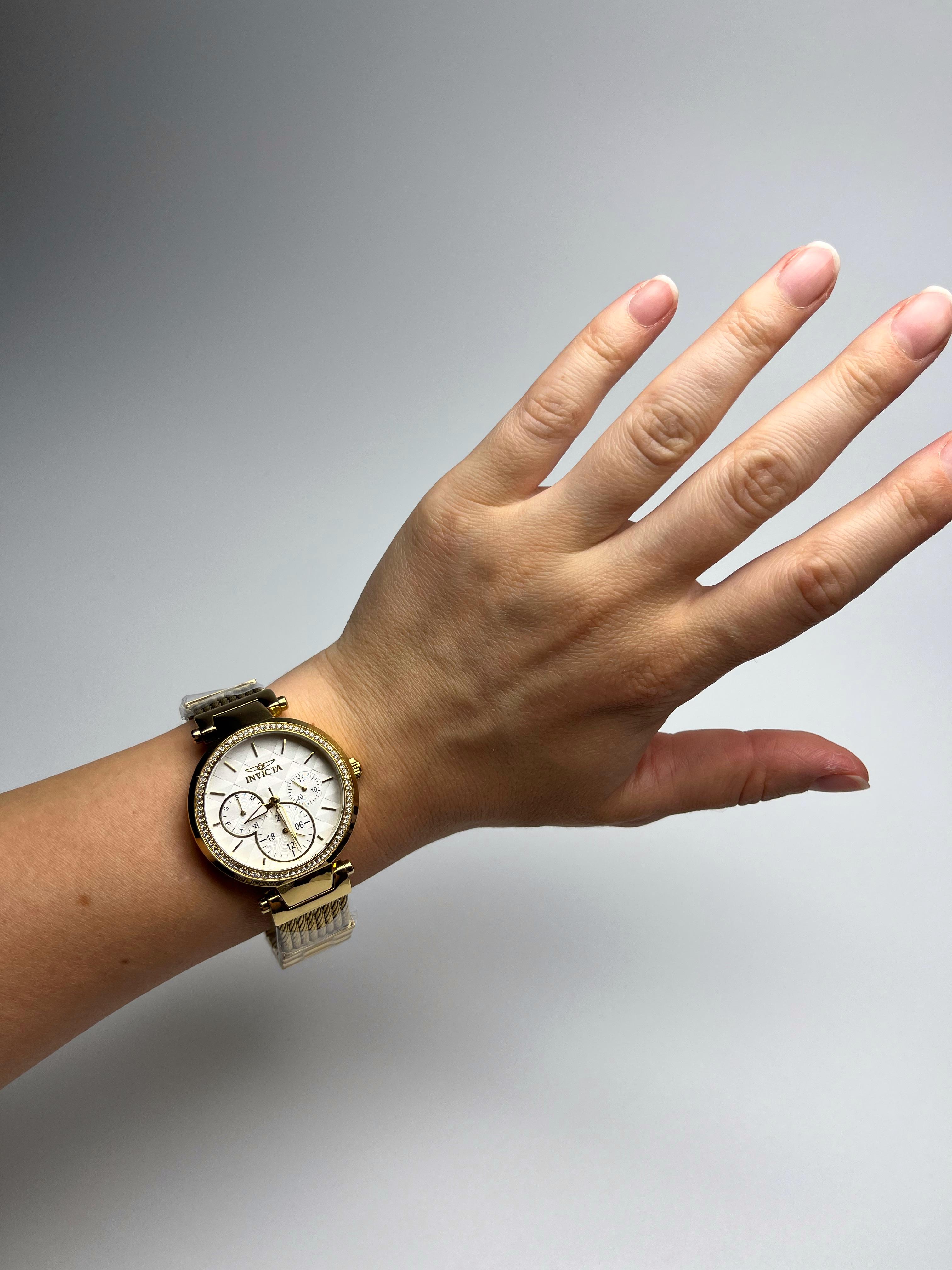 Наручний годинник жіночий Invicta 28917 Angel Crystal Золотистий (29068683) - фото 9 Наручний годинник жіночий Invicta 28917 Angel Crystal Золотистий (29068683) - фото 9