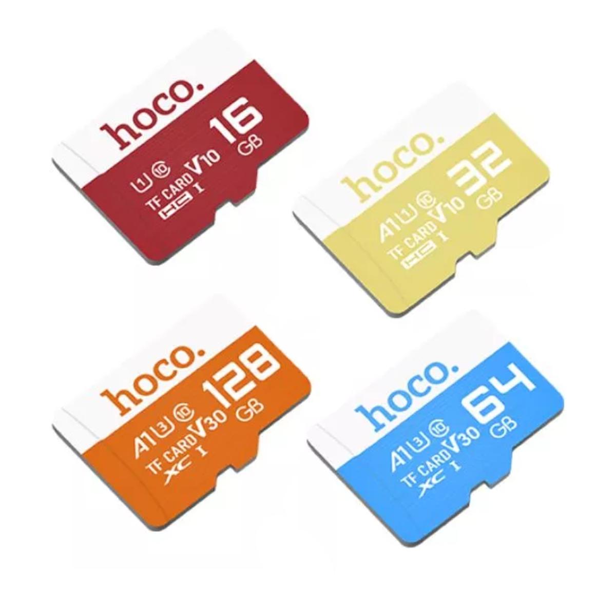 Карта памяти Hoco High speed TF MicroSD для смартфонов и планшетов 32 Гб Класс 10 10-90 Мб/c Yellow (180614) - фото 4