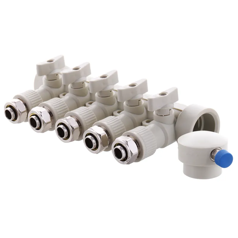 Коллектор распределительный KOER K0193.PRO 5-way с фитингом 40x20 мм PPR (KP2558)