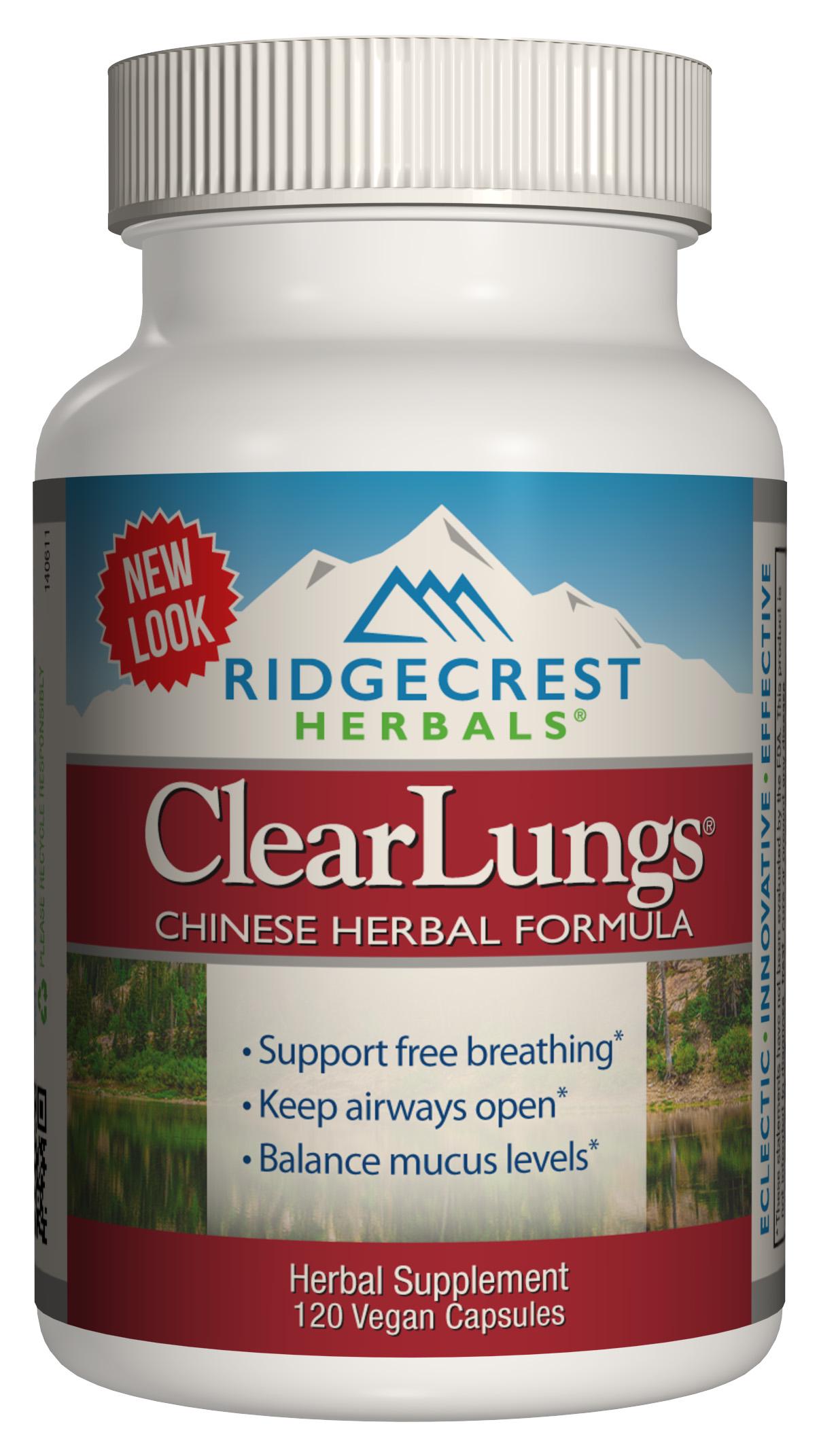 Комплекс для підтримки легких RidgeCrest Herbals Clear Lungs 120 гелевих капсул (RCH136)