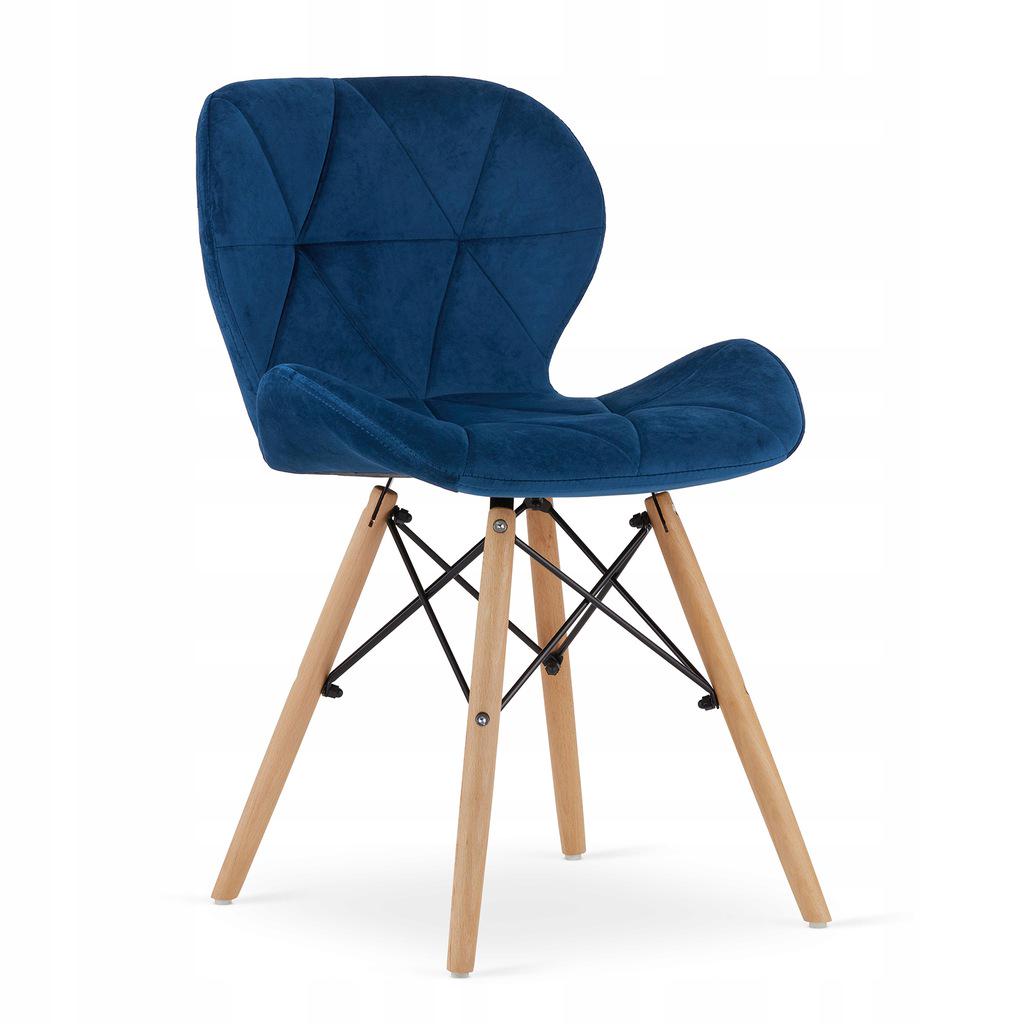 Комплект мебели Jumi Scandinavian Velvet стол и стулья Blue-4 - фото 2