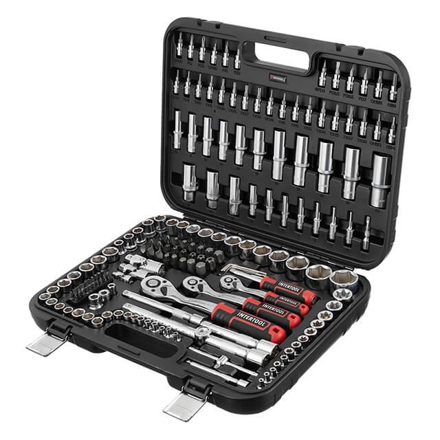 Набір інструментів Intertool Cr-V STORM 1/2" & 3/8" & 1/4" 171 од. (ET-8171)