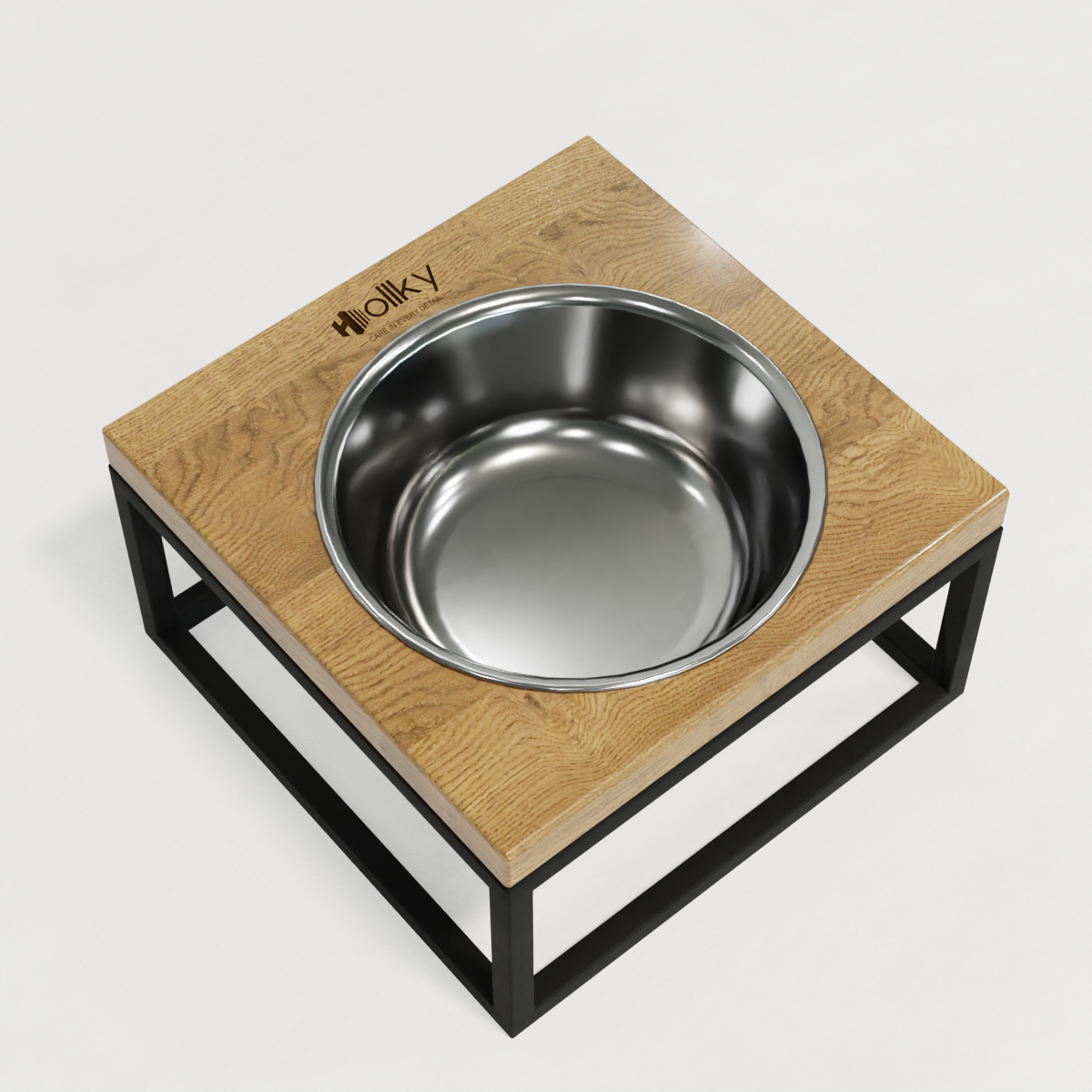 Миска на подставке для кошек и средних собак Hollky Base Solo M 0,8 л (M-212110-BLNT) - фото 7