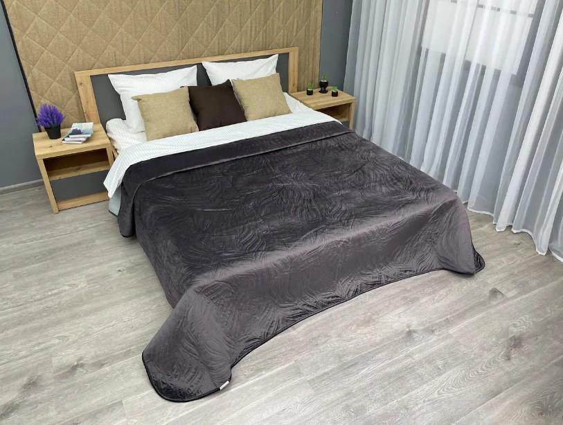 Покрывало двухстороннее Decorator Ultra Sonic Microfiber 220х240 см Графитовый (85-037) - фото 6