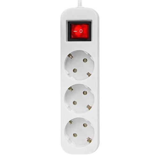 Сетевой фильтр с заземлением Defender S330 3 розетки/3 м/2200 Вт Белый (992340)