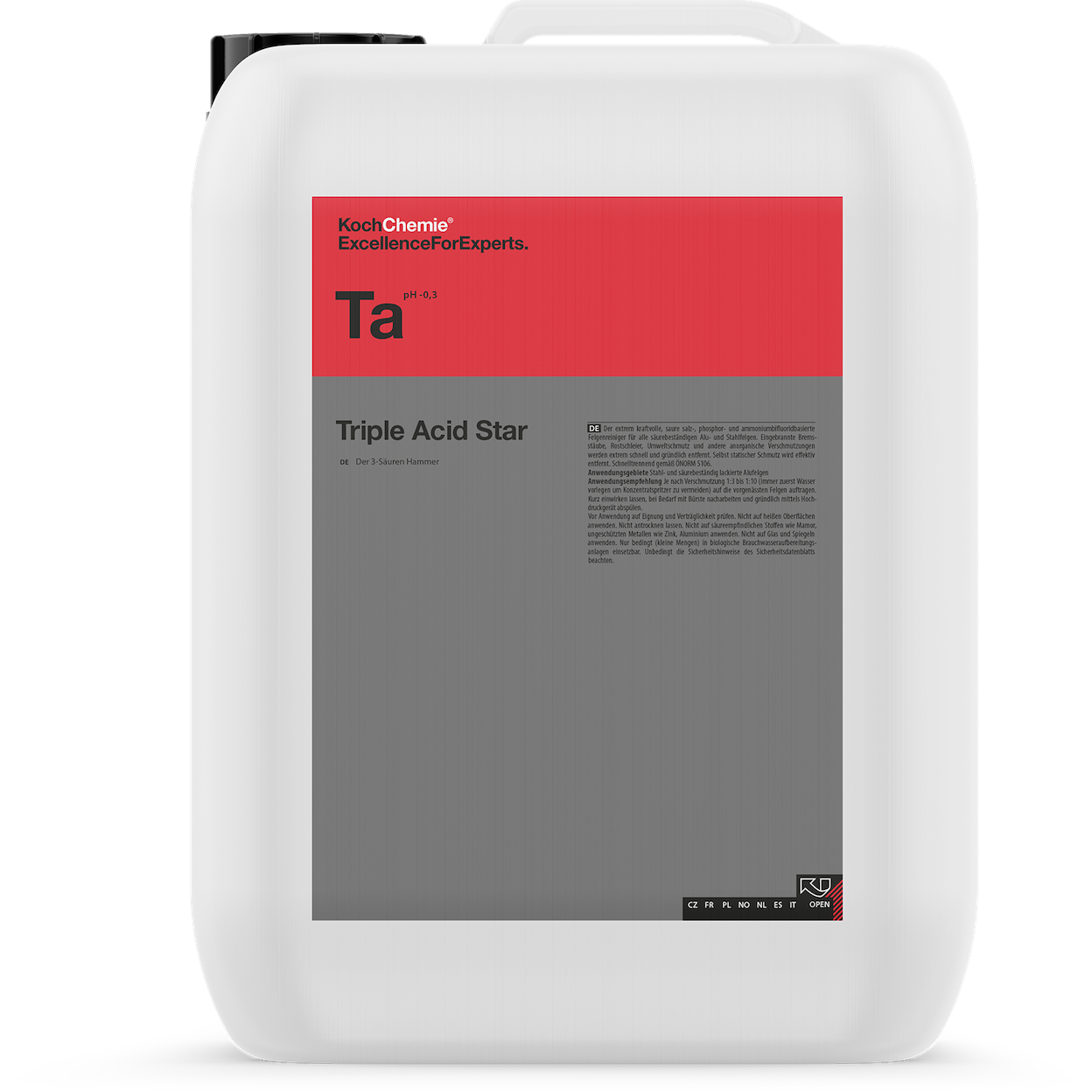 Очиститель дисков кислотный для колесных дисков глушителей Koch-Chemie Triple Acid Star на разлив 500 мл