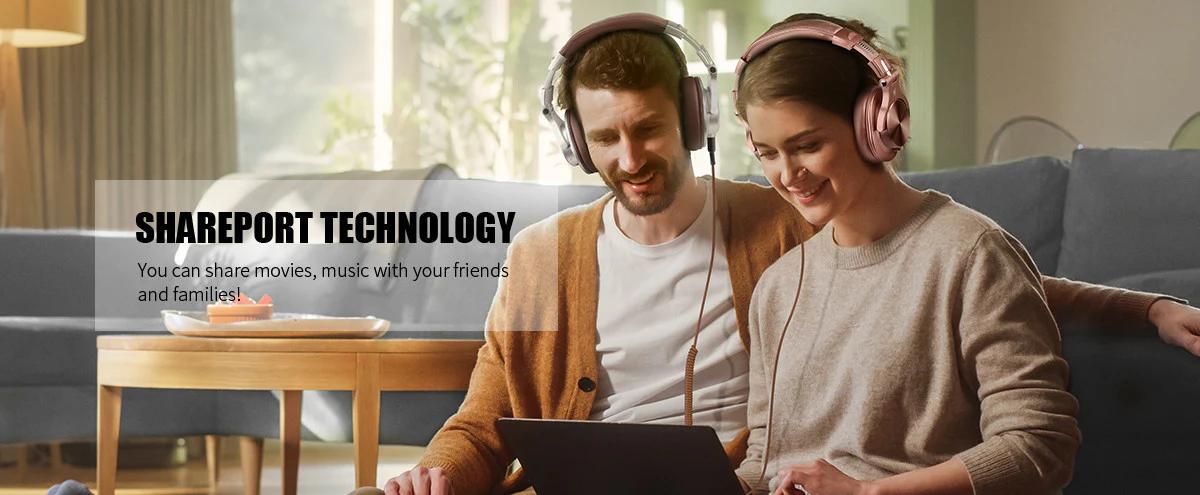 Навушники бездротові Накладні OneOdio A70 з мікрофоном Сірий (30469729) - фото 13