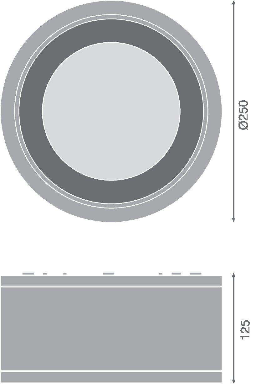 Светильник накладной Ledvanece Led даунлайт 45 W 3000К 4725 lm ⌀ 250 IP65 Белый (4058075769212) - фото 3