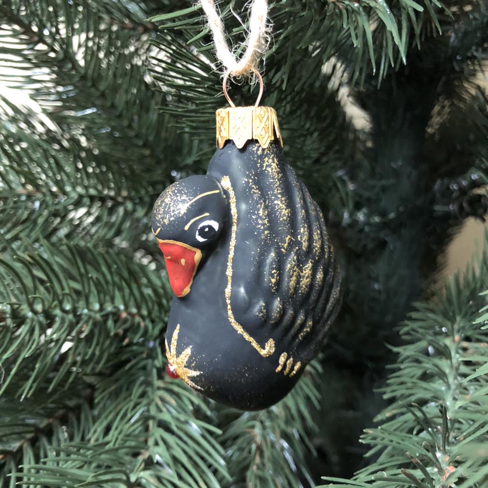 Игрушка елочная стеклянная Лебедь