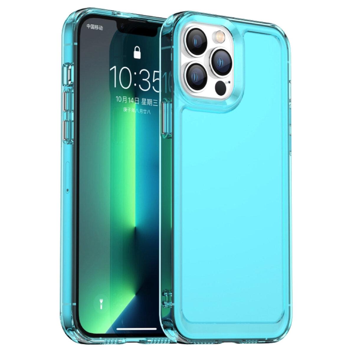 Противоударный чехол для Apple iPhone 11 Pro Cosmic Clear Color 2 mm / Transparent Blue