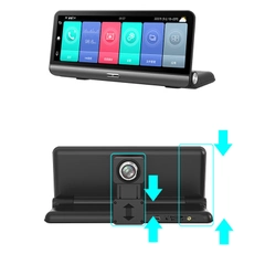 Видеорегистратор на торпеду DVR K8/GPS/8"IPS 2 камеры - фото 3