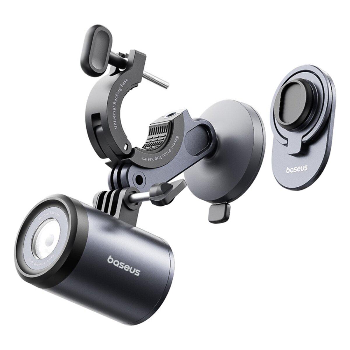 Велотримач для телефона-передня велофара Baseus PrimeTrip Series Dual-Color Bike Light 2в1 Set Cosmic Black (C12569000121-00) - фото 5 Велотримач для телефона-передня велофара Baseus PrimeTrip Series Dual-Color Bike Light 2в1 Set Cosmic Black (C12569000121-00) - фото 5