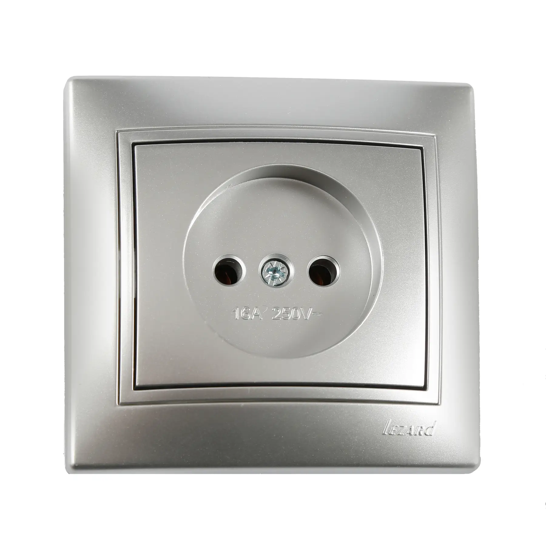 Розетка Lezard Mira 1-я Металлик