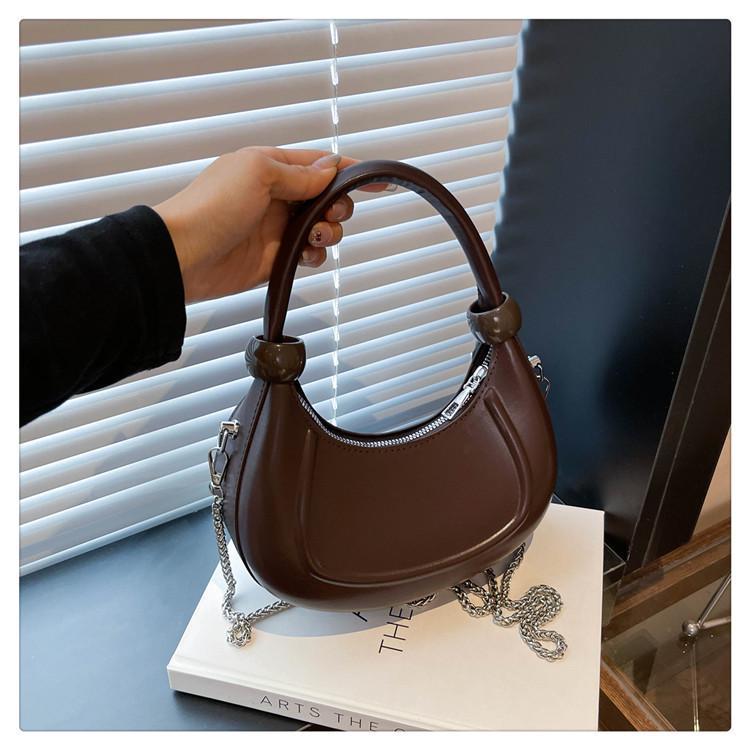 Сумка жіноча 10620 багет крос-боді Коричневий (27985692)