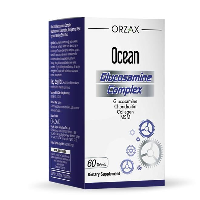 Комплекс для суставов Orzax Ocean Glucosamine с глюкозамином/хондроитином/коллагеновыми пептидами типа II и МСМ 60 таб. (2776895076)