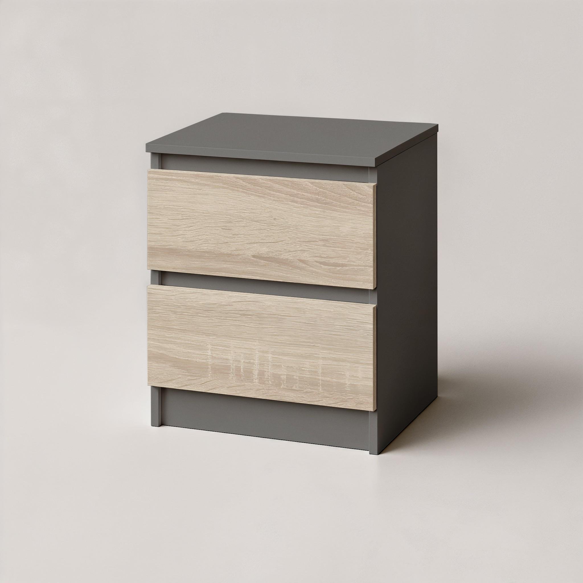 Тумба прикроватная FT-225 400х530х400 мм Антрацит/Дуб Сонома - фото 2